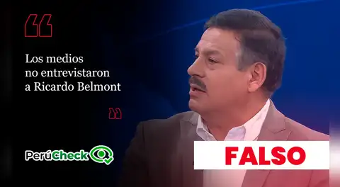 Es falso que los medios no hayan entrevistado a Ricardo Belmont en la primera vuelta