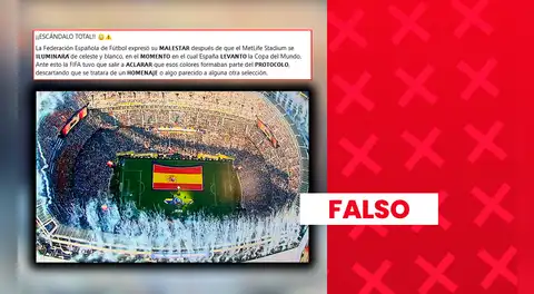 Es falso que la Federación Española de Fútbol expresara su malestar por los fuegos artificiales de la celebración del Mundial