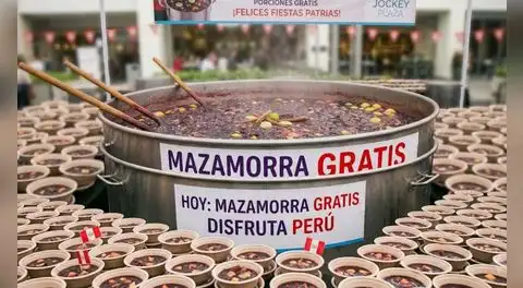 Prepararán mazamorra gigante de 700 litros en el Jockey Plaza: darán porciones gratis por Fiestas Patrias