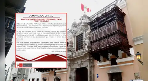 Cancillería anuncia acuerdo para reactivar relaciones consulares entre Perú y Venezuela