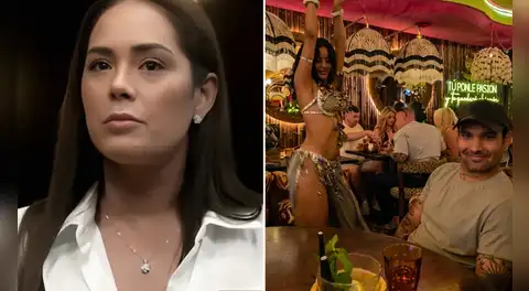 Karen Schwarz 'enfrenta' a Ezio Oliva luego de que bailarina le hiciera un sensual baile: "Él haciendo méritos"
