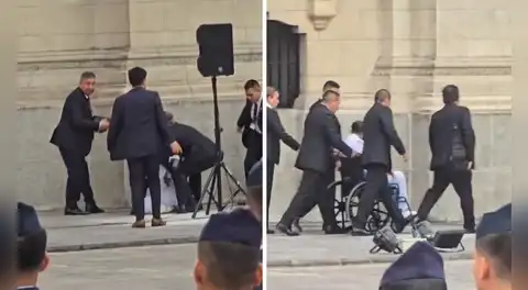 Miembro de la Marina de Guerra se descompensa previo a la ceremonia de reconocimiento de Keiko Fujimori en Palacio de Gobierno