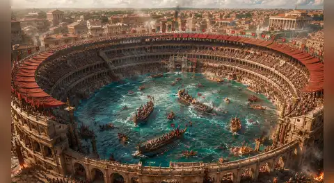 El día en que el Coliseo de Roma dejó de ser arena para convertirse en escenario de combates navales: lo inundaban en 35 minutos