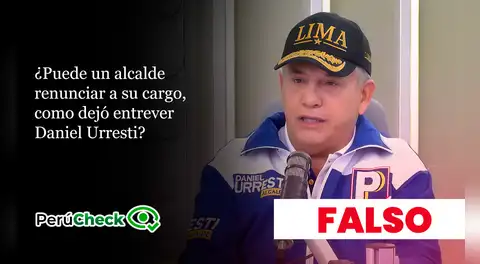Es falso que los alcaldes puedan renunciar a su cargo, como asume Daniel Urresti