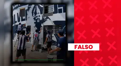Es falso que hinchas de Alianza Lima hayan borrado el mural de Hernán Barcos: la imagen fue generada con inteligencia artificial