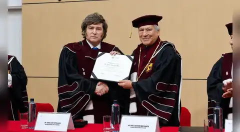 Javier Milei: docentes de Derecho de la USMP rechazan el honoris causa otorgado al presidente de Argentina