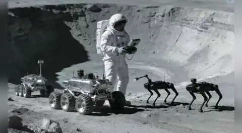 Científicos espaciales proponen usar perros robots para proteger la estación de investigación lunar de China