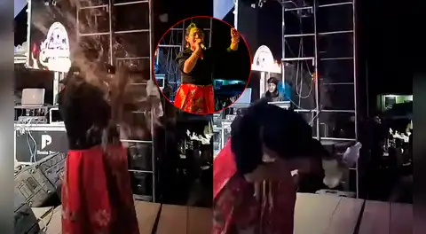 Agreden en el rostro con botella de vidrio a cantante folclórica durante concierto en Ayacucho
