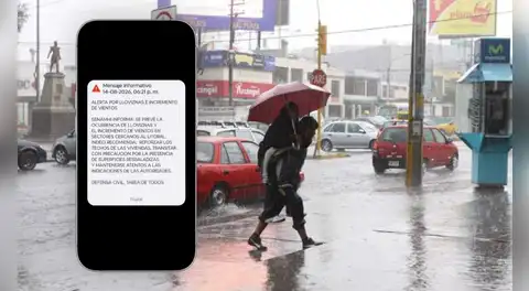 Sismate activa segunda alarma: Senamhi advierte lluvias intensas y vientos en la costa