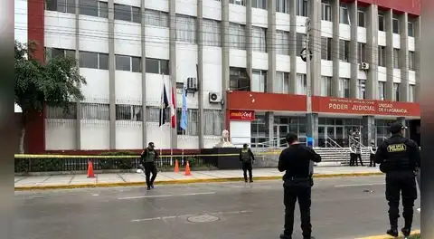 Hallan granada con una amenaza hacia magistrados en la puerta de la Corte Superior de Justicia del Callao