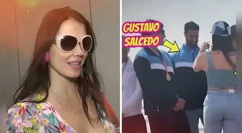 Maju Mantilla reafirma su respaldo a Gustavo Salcedo tras entregarle premio en evento público: "Apoyándolo a él"