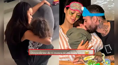 Angie Arizaga se despide de su pequeño hijo con Jota Benz y le dedica conmovedor mensaje: "No es fácil"