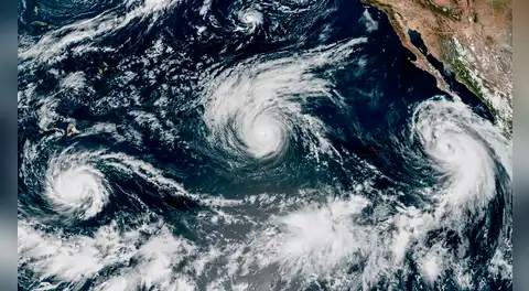 El Pacífico sigue en alerta por El Niño tras 3 huracanes a la vez: Lowell y Marie cambian de rumbo y el NHC vigila un cuarto ciclón