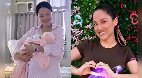 Katy Jara anuncia el nacimiento de su tercer bebé a sus 41 años tras vencer duro diagnóstico médico y muestra primera fotografía: "Con la bendición de Dios"
