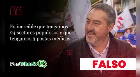 Es falso que solo haya 3 postas médicas en los sectores urbanos de Cajamarca, como afirmó Julio César Villegas