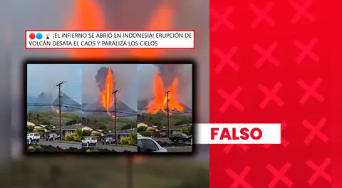 Clip viral que muestra la supuesta erupción del volcán Krakatoa en Indonesia fue elaborado con inteligencia artificial