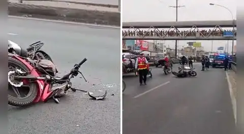 Motociclista muere en accidente de tránsito y genera fuerte tráfico en la Panamericana Norte