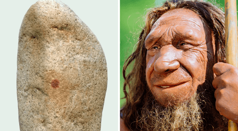 Neanderthal art? 43,000-year-old fingerprint on pebble may be earliest human face symbol