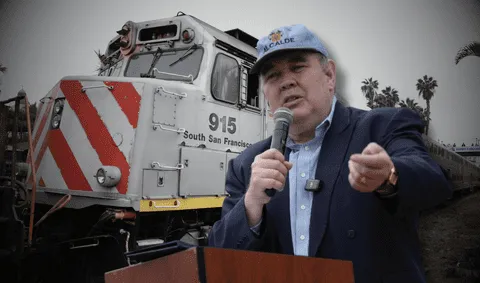 Se descarrila parte del tren de López Aliaga a la altura del Parque de la Muralla en su primer día
