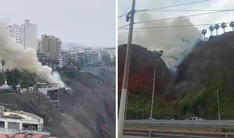 Alerta en la Costa Verde: reportan fuego cerca del Larcomar en plenas elecciones Alerta en la Costa Verde: reportan fuego cerca del Larcomar en plenas elecciones