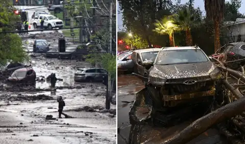 Aluvión en Santiago de Chile arrastra autos y buses: declaran zona de catástrofe