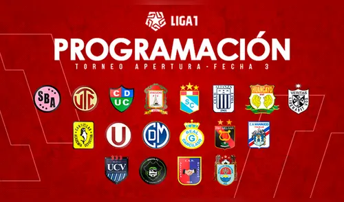Torneo Apertura: partidos y resultados de la tercera fecha de la Liga 1