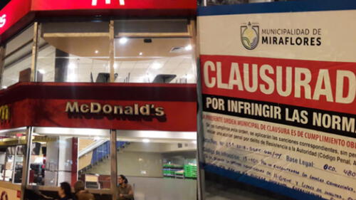 Miraflores: McDonalds responde tras la clausura de su local por falta de higiene Miraflores: McDonalds responde tras la clausura de su local por falta de higiene