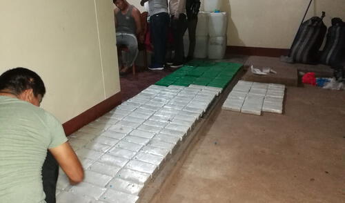 Incautan casi 200 kilos de clorhidrato de cocaína y capturan a tres narcos