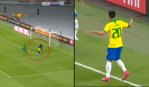 Brasil vs Senegal: Gol de Roberto Firmino para el 1-0. Foto: Captura de video. Brasil vs Senegal: Gol de Roberto Firmino para el 1-0.
