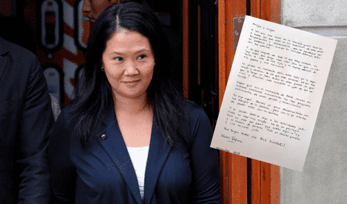 Keiko Fujimori publica carta a pocas hora de Nochebuena 
