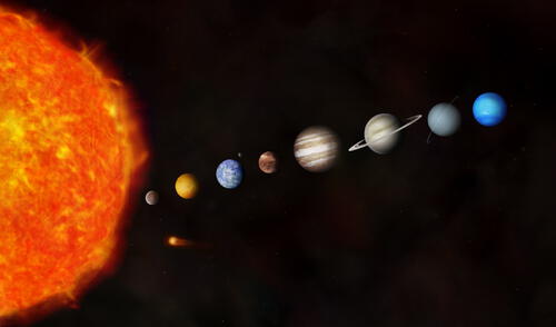Planetas del sistema solar. Foto: Universidad de Harvard
