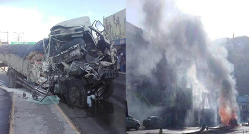 Madre e hija mueren calcinadas en vía de ingreso a ciudad de Arequipa [VIDEO]