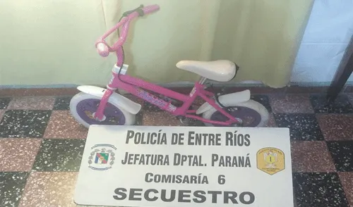Bicicleta siniestrada a la menor.