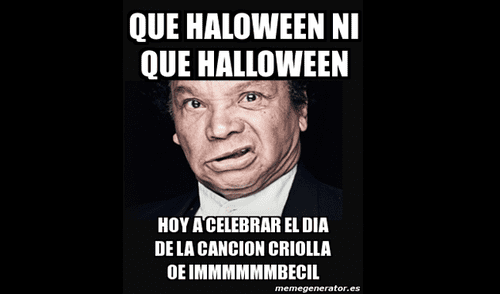 Facebook: "Halloween" y el "Día de la Canción Criolla" tienen batalla de memes y aquí están los mejores [FOTOS]