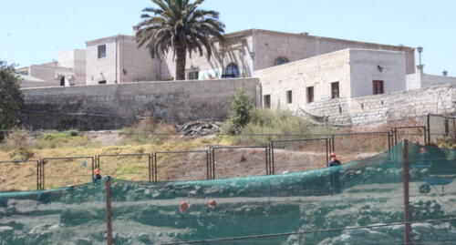 Obras cerca al Palacio Goyeneche.
