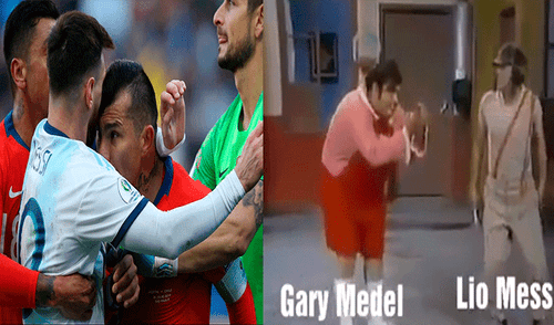 Facebook viral: parodian pelean de Gary Medel y Lionel Messi al estilo del Chavo del 8 [VIDEO]