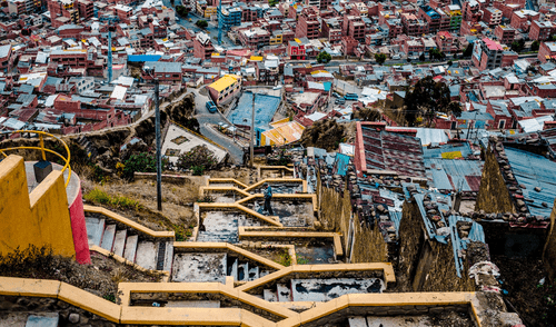 Vista aérea de la ciudad de La Paz. El Alto. Foto: Milko Torres