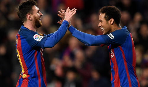 Neymar y Lionel Messi jugaron juntos en Barcelona por cuatro temporadas (2013-2017). Foto: AFP