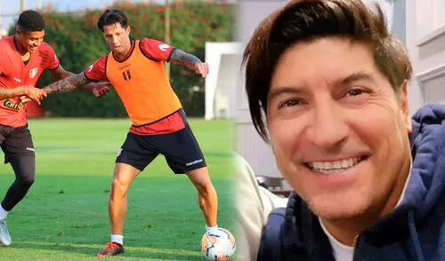 Gianluca Lapadula vive su primera convocatoria con la selección peruana. Foto: FPF/Composición La República Ivan Zamorano: Gianluca Lapadula