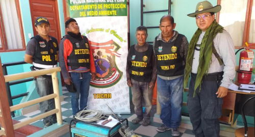 El pasado 13 de noviembre, los dos mineros fueron intervenidos durante un operativo El pasado 13 de noviembre, los dos mineros fueron intervenidos durante un operativo