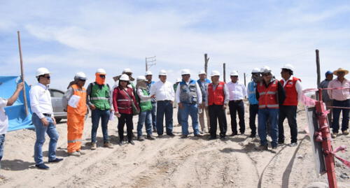 Viceministro de Construcción y Saneamiento supervisó obras de agua potable y alcantarillado en Sabandia.