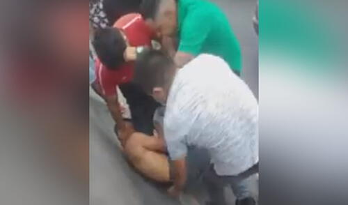 Delincuente huyó del sector de Palao tras recibir varios golpes. Foto: captura de Panamericana