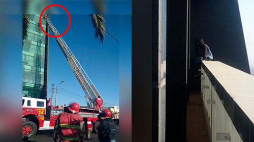 Hombre cansado de buscar trabajo intentó lanzarse de un edificio en Tacna [VIDEO Y FOTOS] 