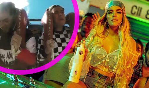 Karol G 'pierde los papeles' al subirse a un arriesgado juego mecánico [VIDEO]