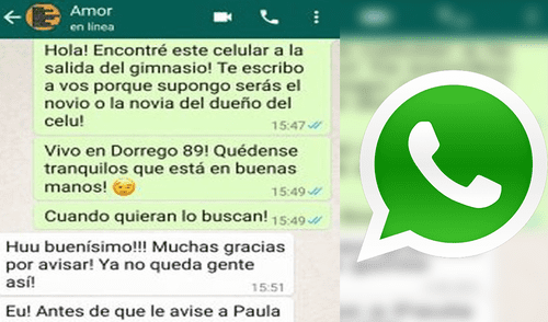 Vía WhatsApp: Encontraron el móvil de su novia y hace insólito pedido [FOTOS]