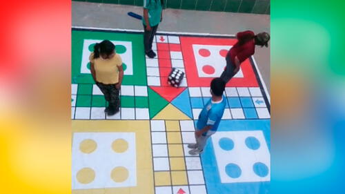 Desliza las imágenes para ver el increíble 'Ludo Club' que hizo una familia para divertirse en casa sin usar aplicativos. Foto: Roger Garcy/tikTok