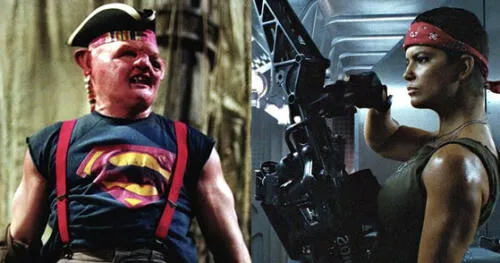 Los personajes que son el blanco de la polémica en Los Goonies y Aliens respectivamente: Créditos: Warner Bros/Fox
