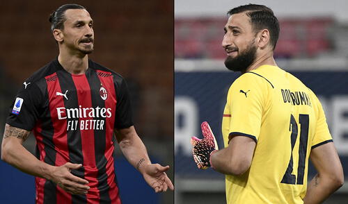 Zlatan Ibrahimovic le envió un mensaje a 'Gigio' Donnarumma sobre su situación en el Milan. Foto: FAP/composición Zlatan Ibrahimovic se refirió a la salida del Milan de Donnarumma