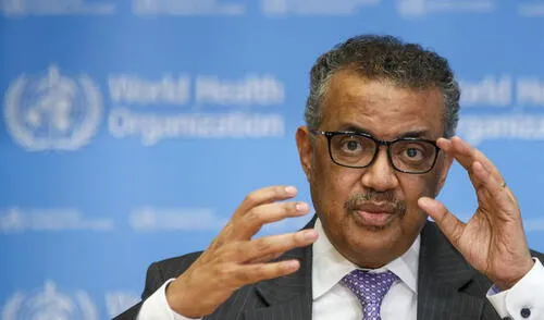 Tedros subrayó que “el mundo es ahora rehén de un pequeño virus, con el que hemos visto que la atención a la salud es un tema central. Foto: EFE