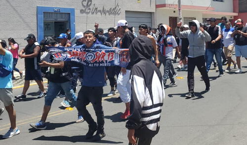 Hinchas de Alianza van rumbo al estadio de la UNSA. Foto: URPI-LR